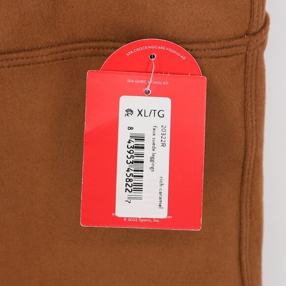 NWT SPANX Faux Suede Leggings in Rich Caramel Soft Stretch Size XL - Picture 11 of 13